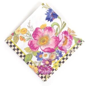 Mackenzie Childs White Flower Market Cocktail Paper Napkins